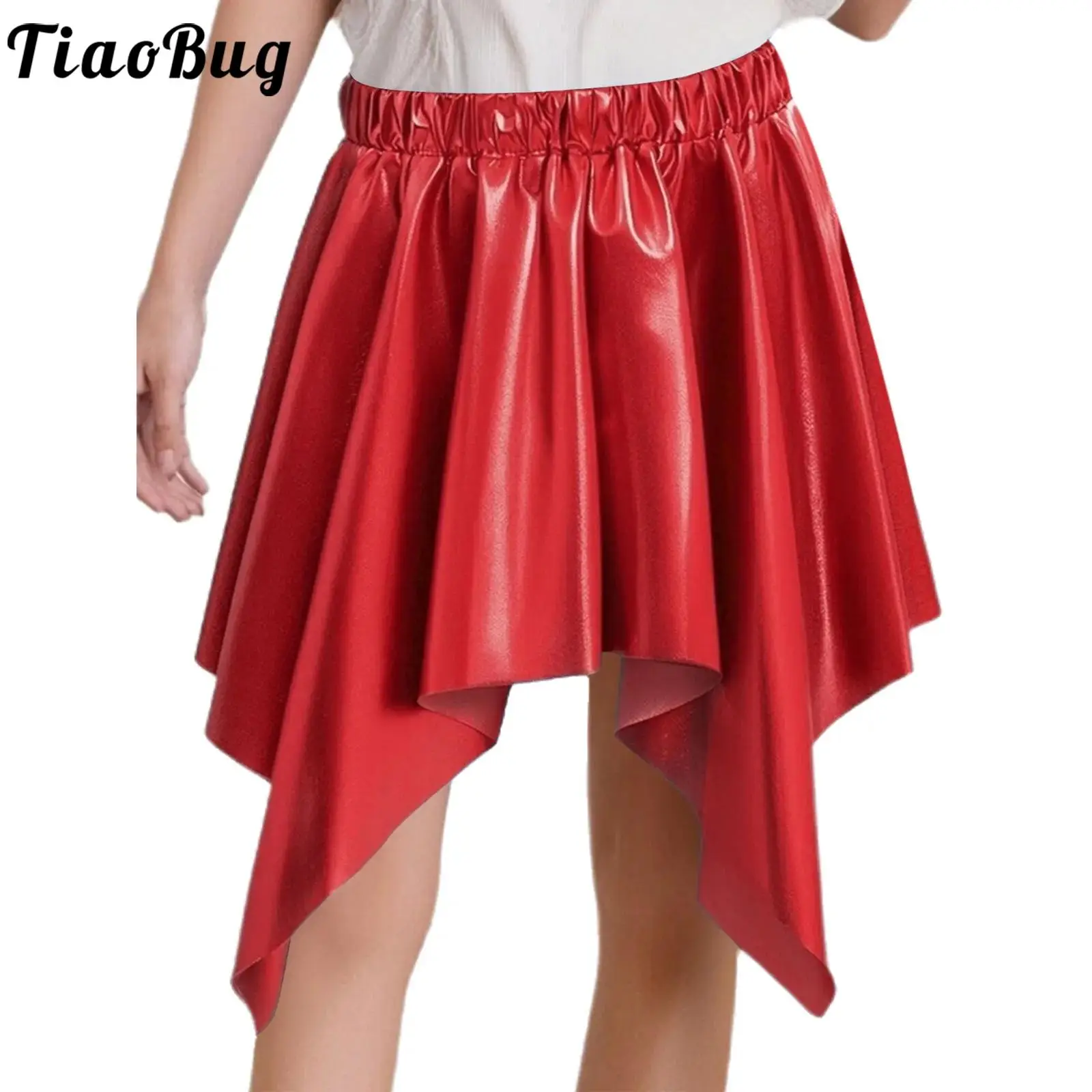 Falda de baile brillante metalizada para niñas con cintura elástica - imagen 5
