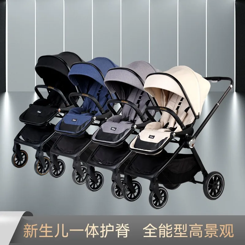 Carrito bebé ligero plegable 4 ruedas reclinable - imagen 2