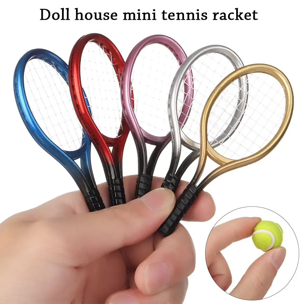 Mini raqueta de tenis infantil para muñecas y juego de rol - imagen 4