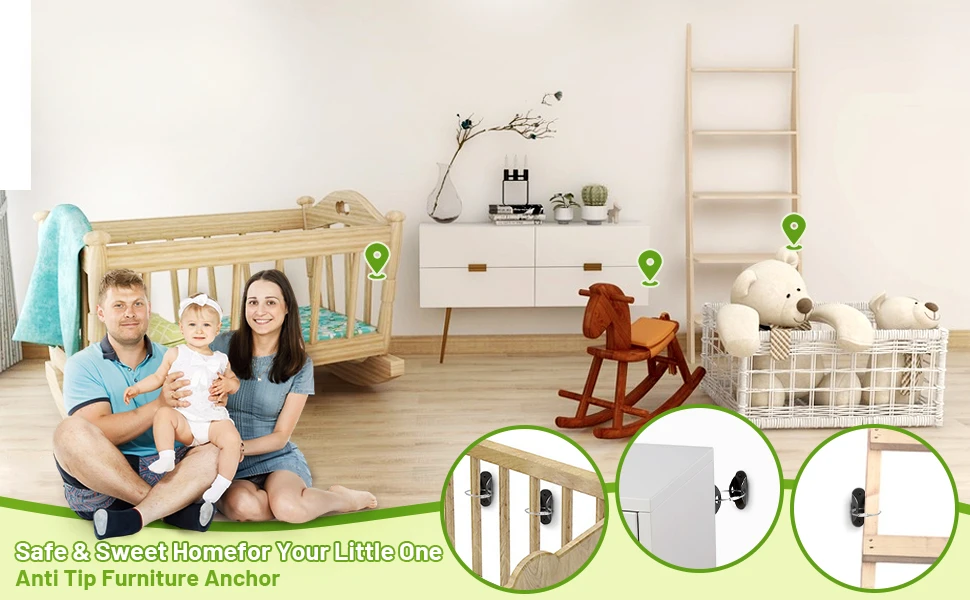 Anclajes para muebles a prueba de bebés