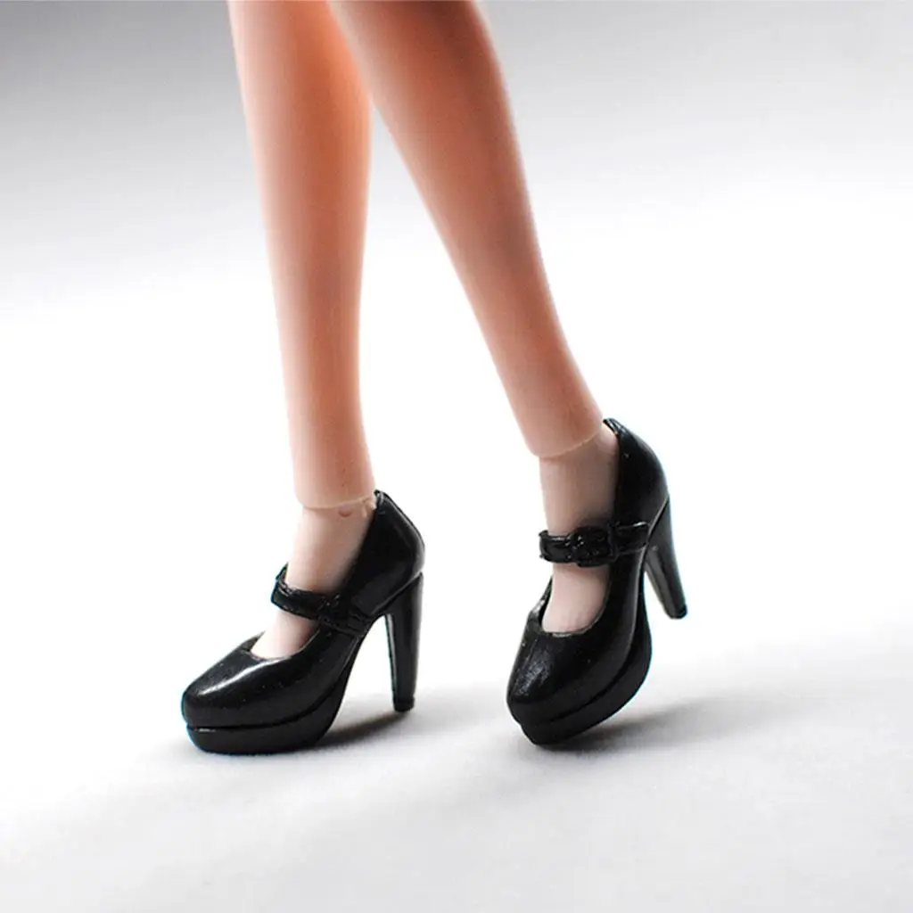 Zapatos para muñecas BJD con tacón alto de plástico para vestir - imagen 5