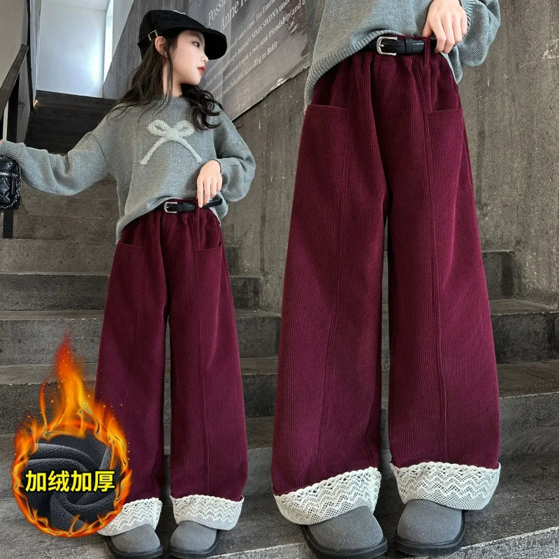 Pantalones acolchados de pana para niños de invierno - imagen 3