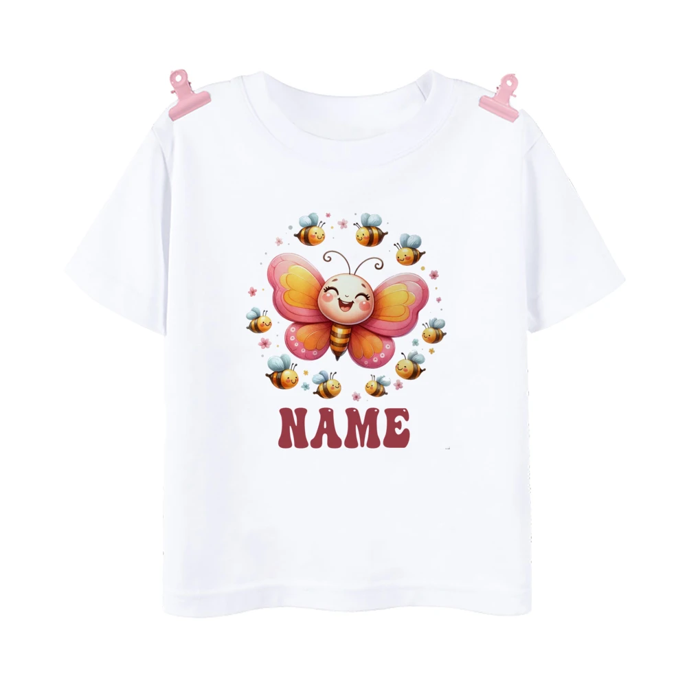 Camiseta con nombre para niño – Estampado arcoíris manga corta - imagen 2