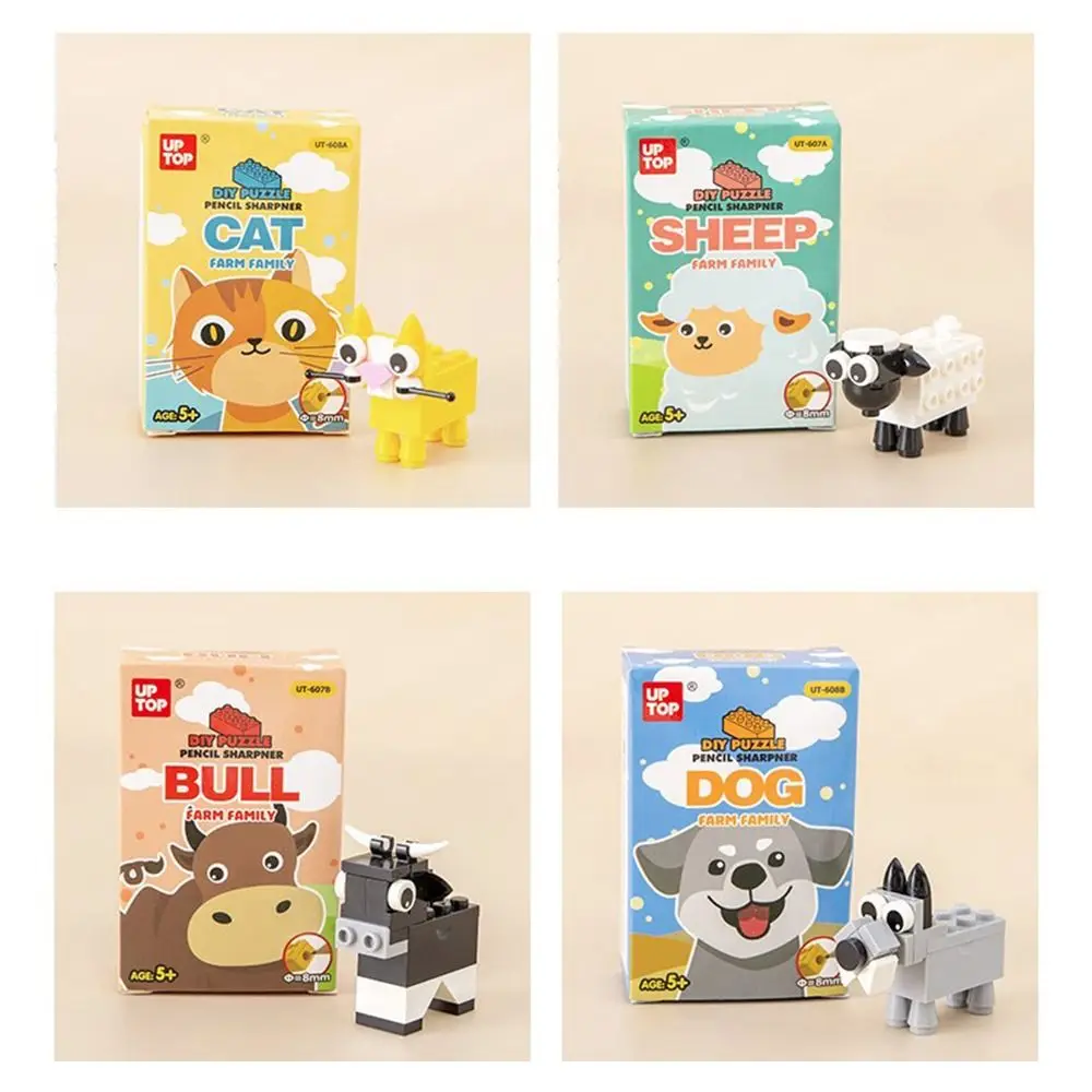 Bloques de construcción sacapuntas creativo de animal para niños - imagen 3