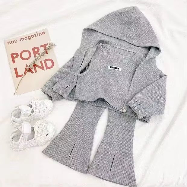 Conjunto de otoño con abrigo y chaleco para bebé, pantalón incluido - imagen 2