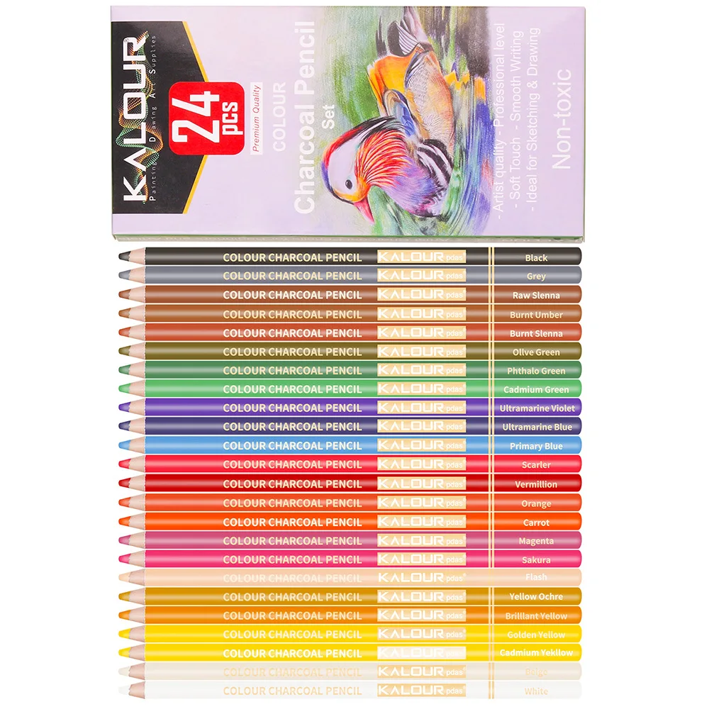 KALOUR Lápices de colores pastel para niños - Set de 24 colores - imagen 4