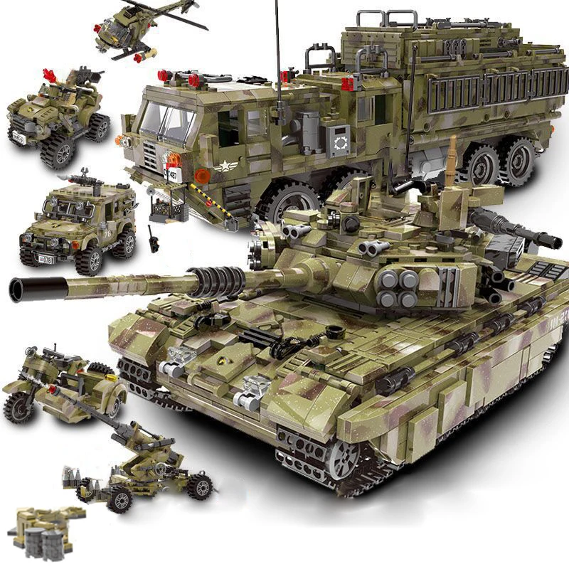 Kit bloques MOC Camión militar WWII para niños - Construcción ladrillo