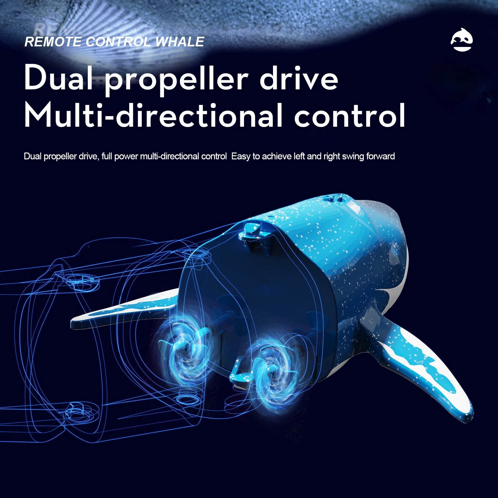 Submarino RC subacuático con ballenas y control remoto para niños - imagen 5