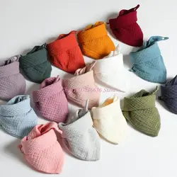 Baberos de algodón para bebé tipo bandana triangulares ajustables