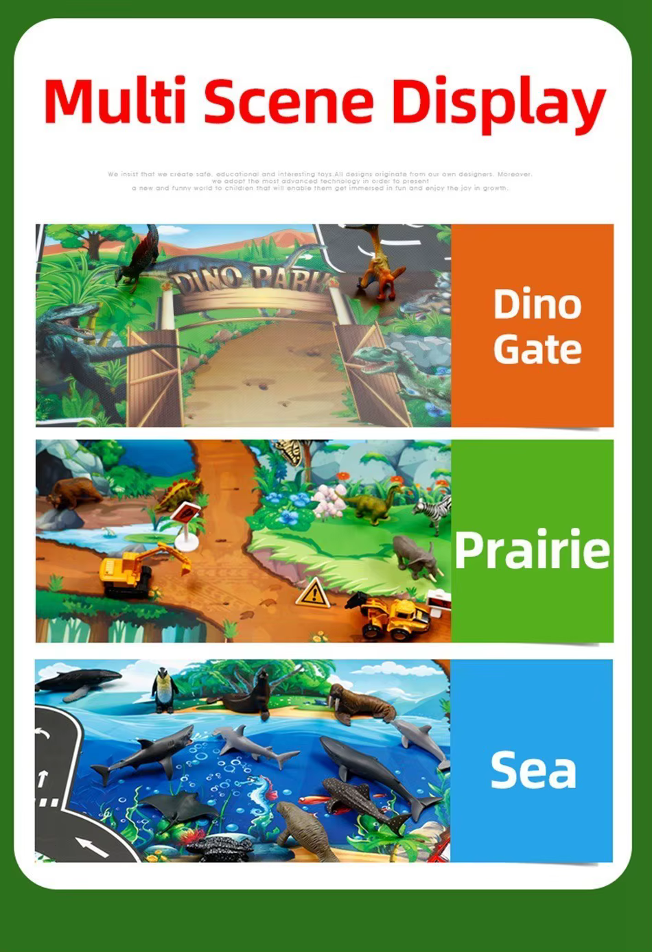 Tapete extendido con escena de animales