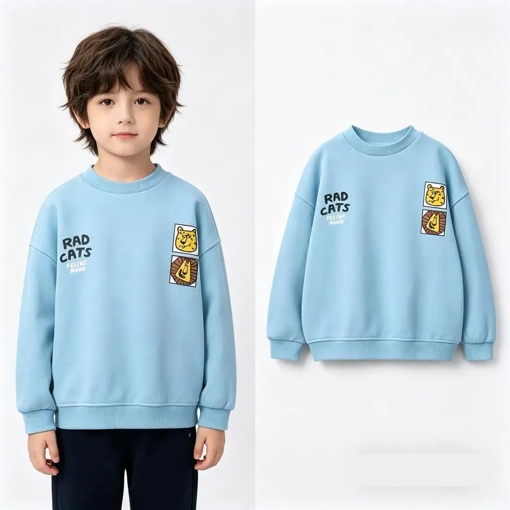 Sudadera infantil de algodón con estampado en dibujos animados - imagen 3