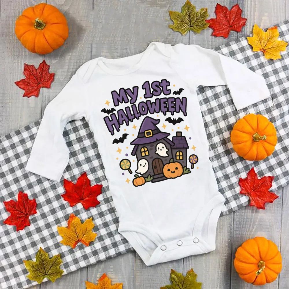 Mono Halloween de murciélagos para bebé – Manga larga de fiesta - imagen 5