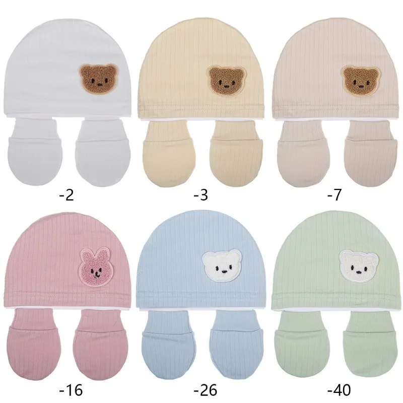 Gorro reversible de algodón orgánico para recién nacido, oso - imagen 2
