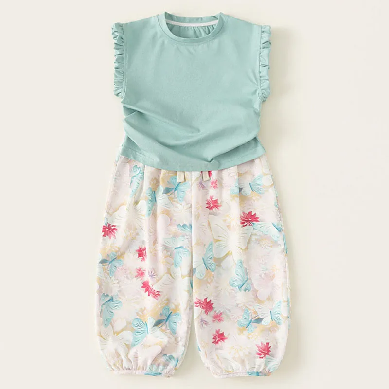 Conjunto de verano para bebé – Estampado floral sin mangas - imagen 2
