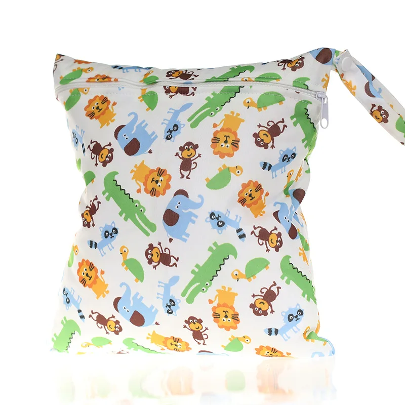 Bolsa impermeable reutilizable para pañales húmedos con cremallería