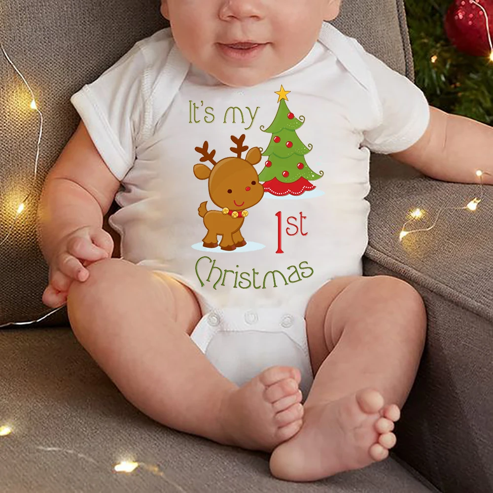 Pelele de manga corta para bebé - Ropa de Navidad para recién nacido - imagen 4