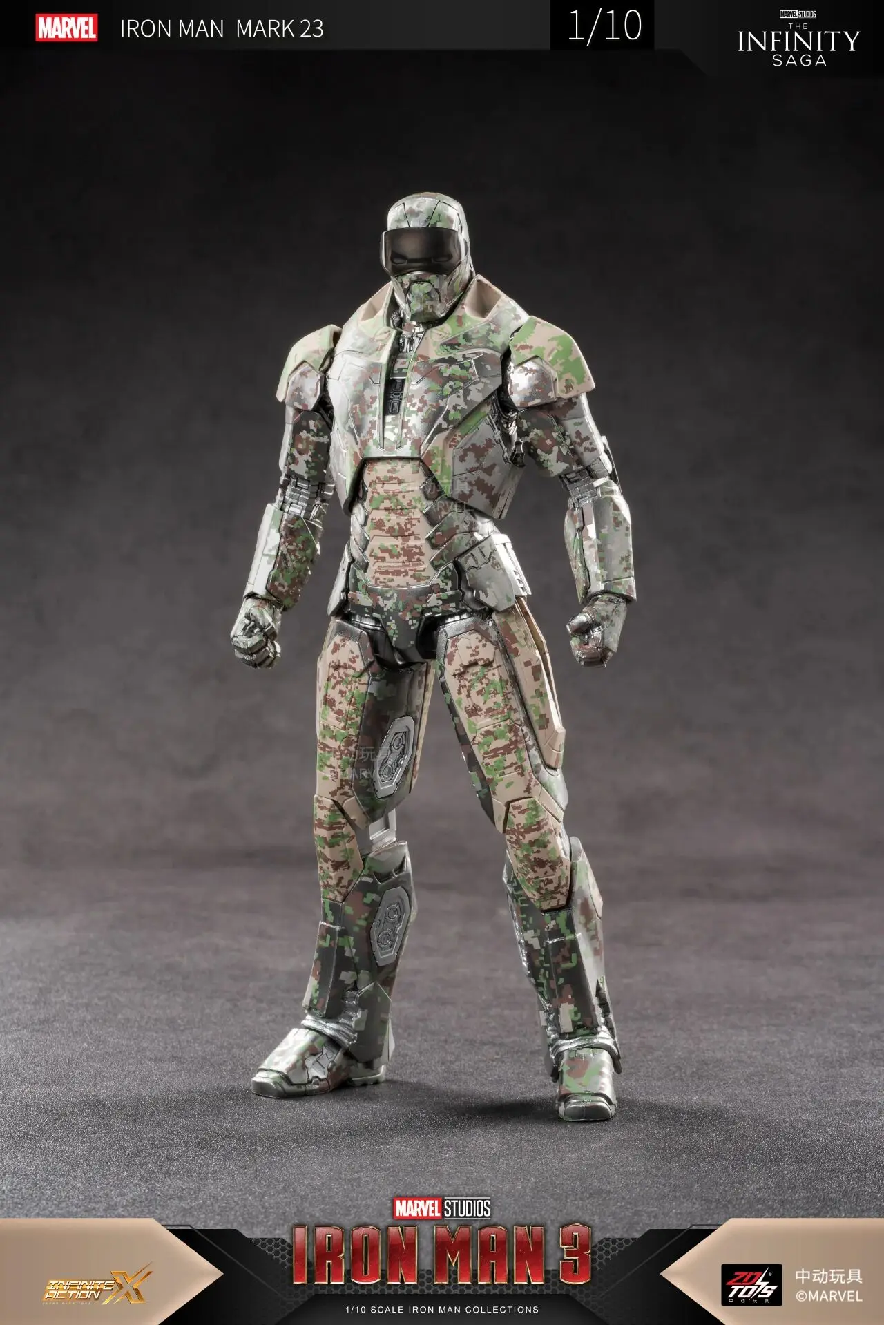 Detalle de articulaciones en figura Iron Man ZDTDS