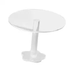 Mesa redonda acrílica para casa de muñecas, mini escritorio