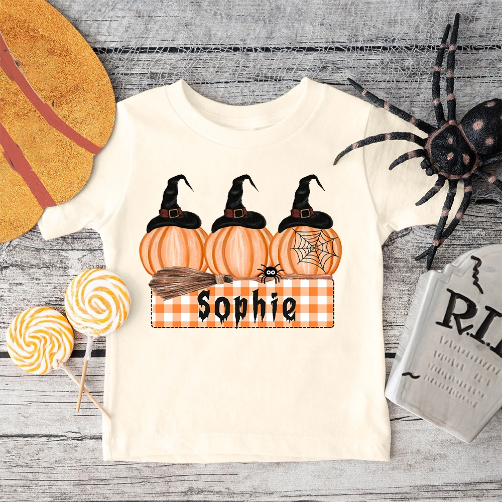 Camisa personalizada Halloween para niños – Estilo retro manga corta - imagen 5