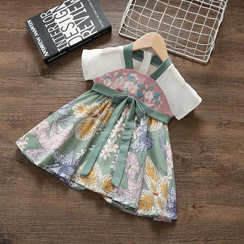 Vestido de verano para bebé niña estilo retro bordado transpirable - imagen 5