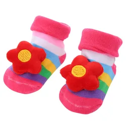 Calcetines antideslizantes de primavera para bebé con animales y frutas