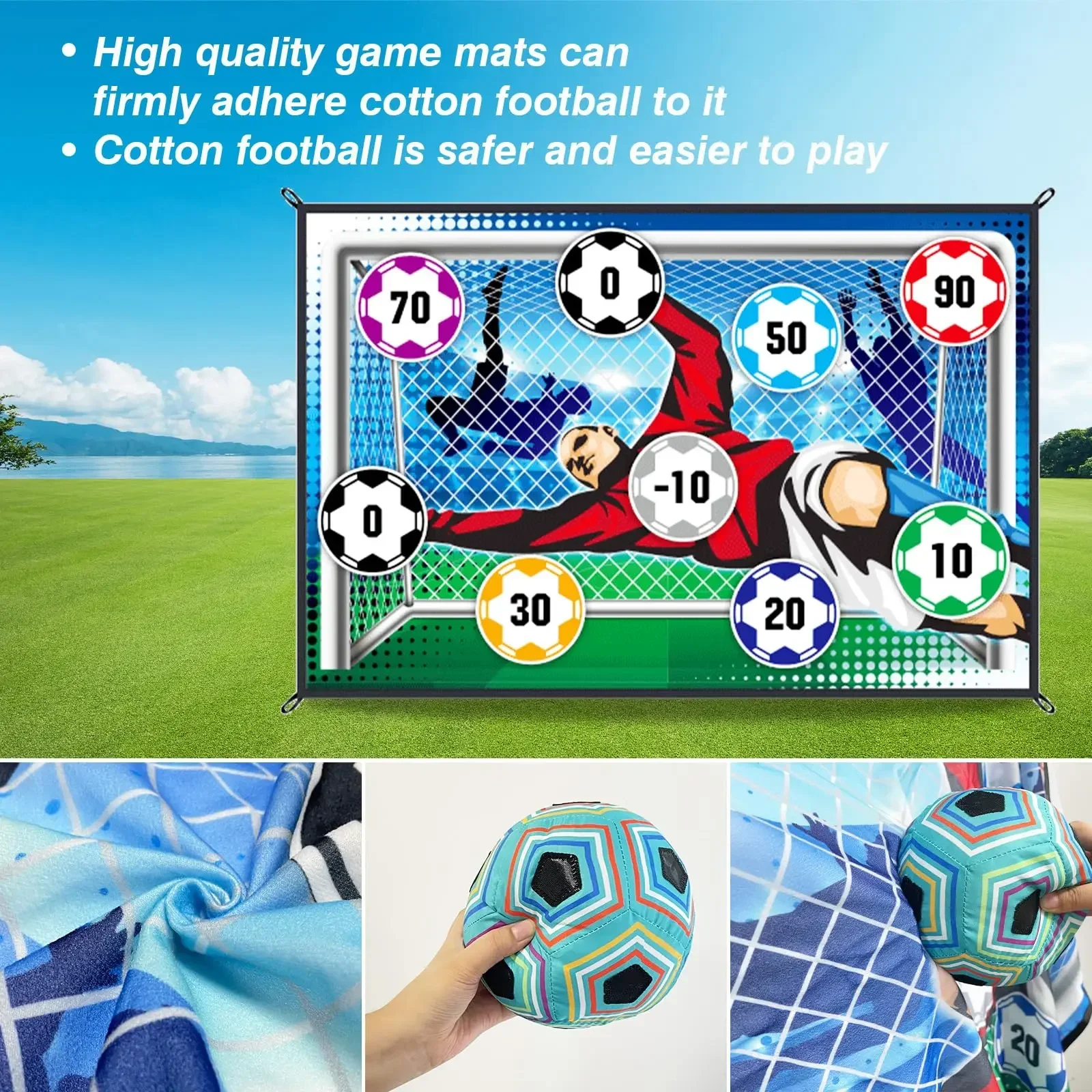Portería plegable de nylon para entreno futbolístico en casa - imagen 4