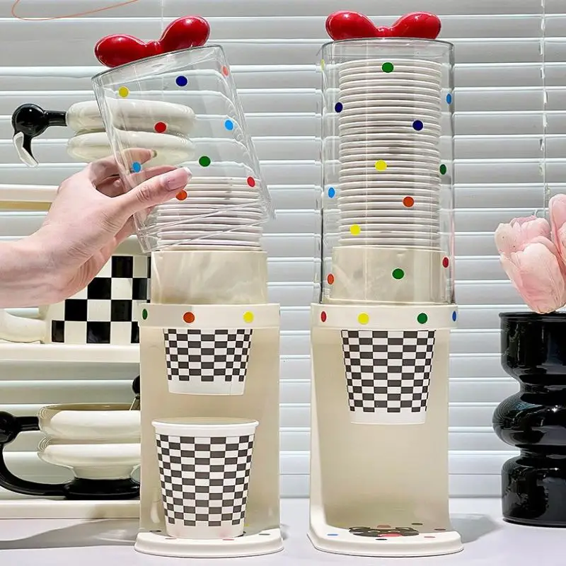 Portavasos de papel desechable para mesa, almacenamiento sin perforar - imagen 3