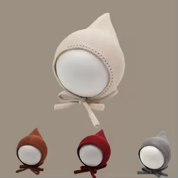 Gorro de punto con orejeras para bebé – Cálido y transpirable