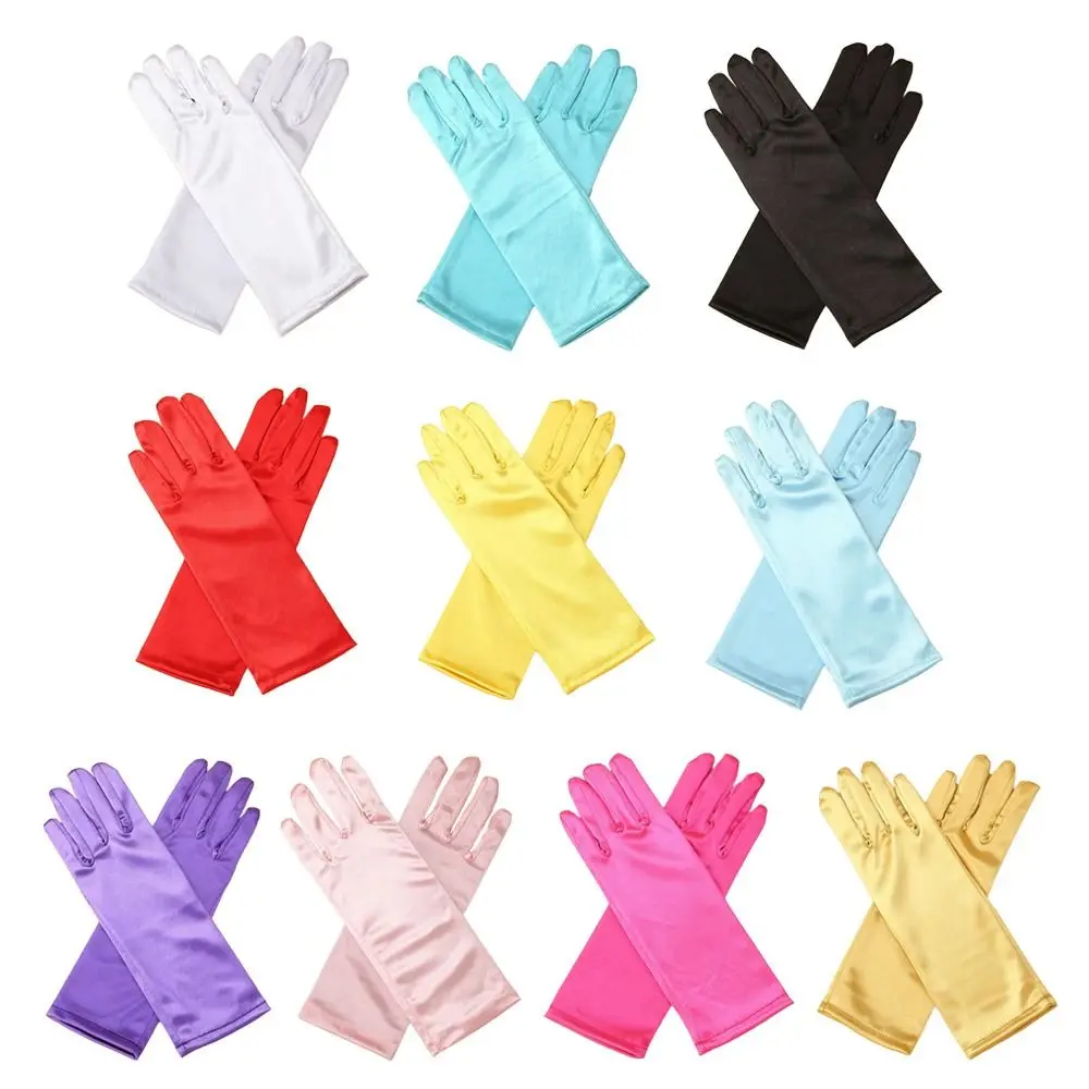 Guantes de satén princesa para niños – Vestido festivo