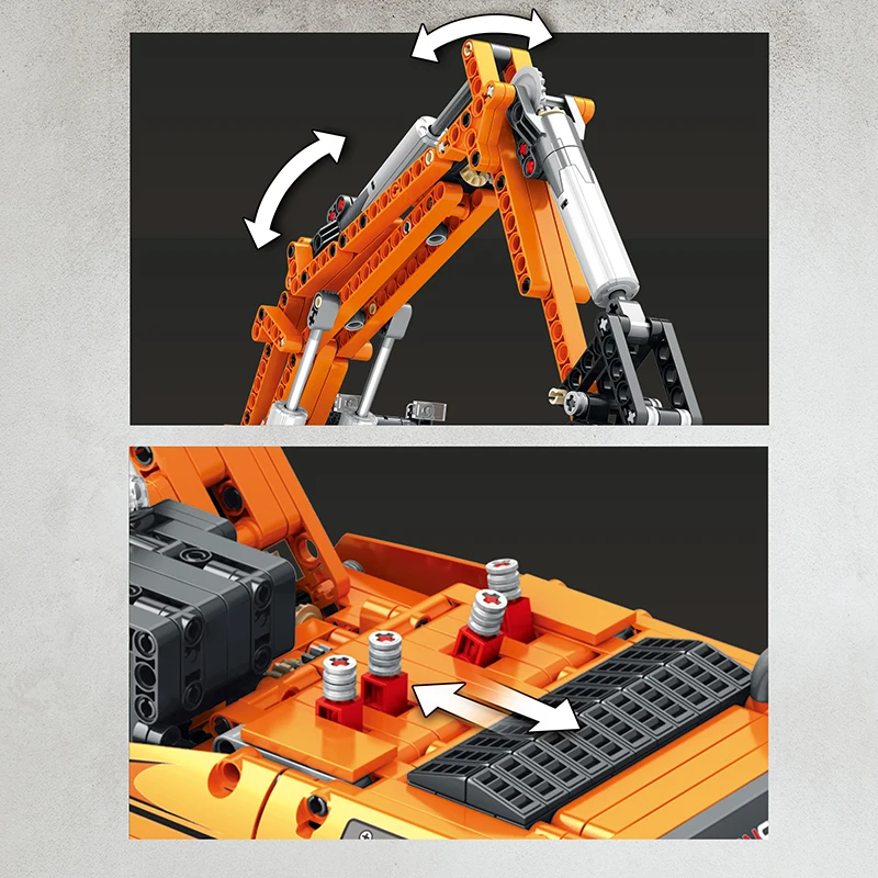 Set construcción excavadora RC orugas para niños - imagen 4