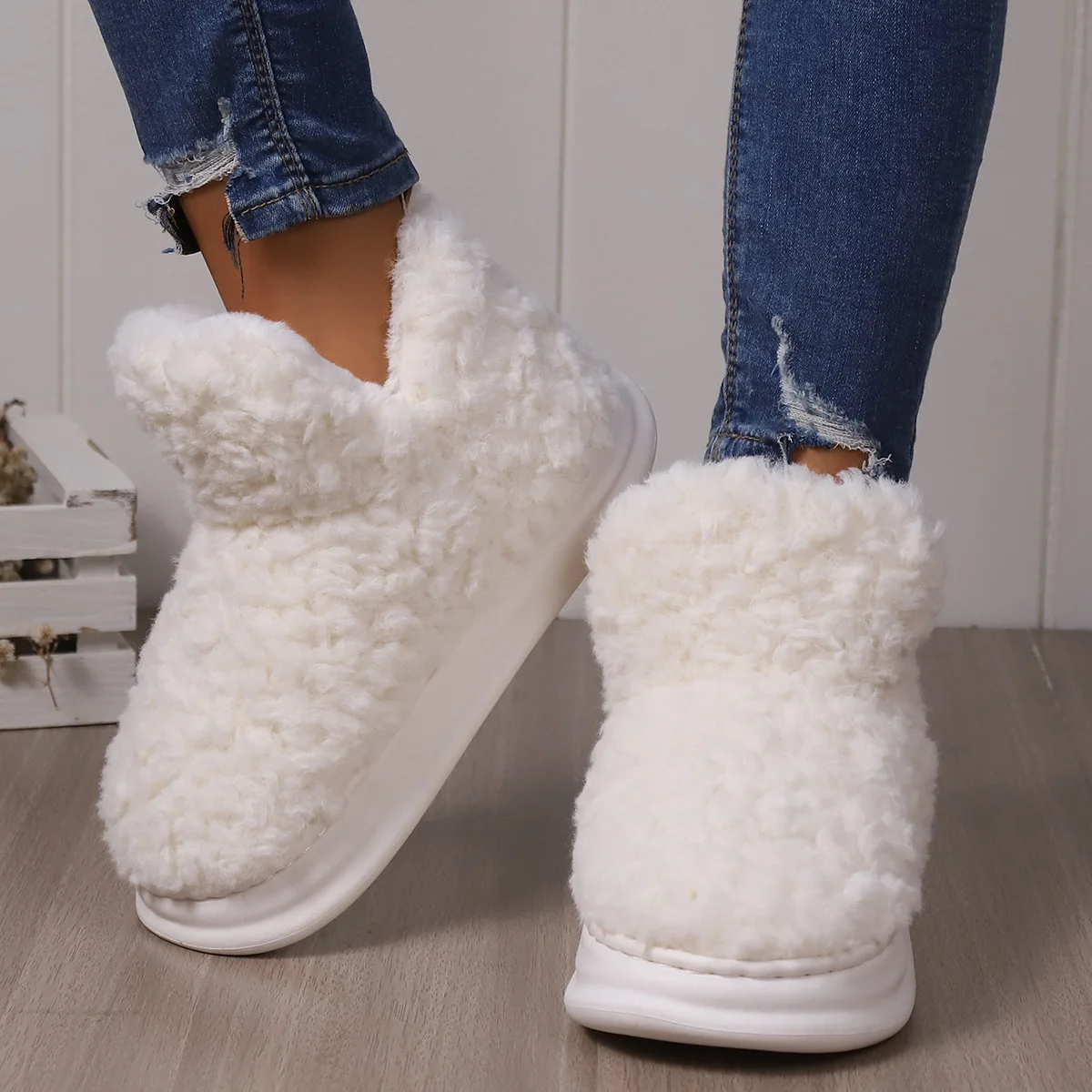 Zapatillas de invierno acolchadas para niñas – Piel sintética suave y suela gruesa