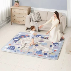 Alfombra de juego para bebé plegable, segura y acolchada