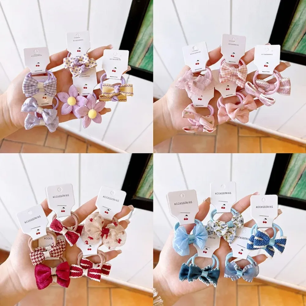 Set de diademas para niñas con lazo y cinta elástica - imagen 4