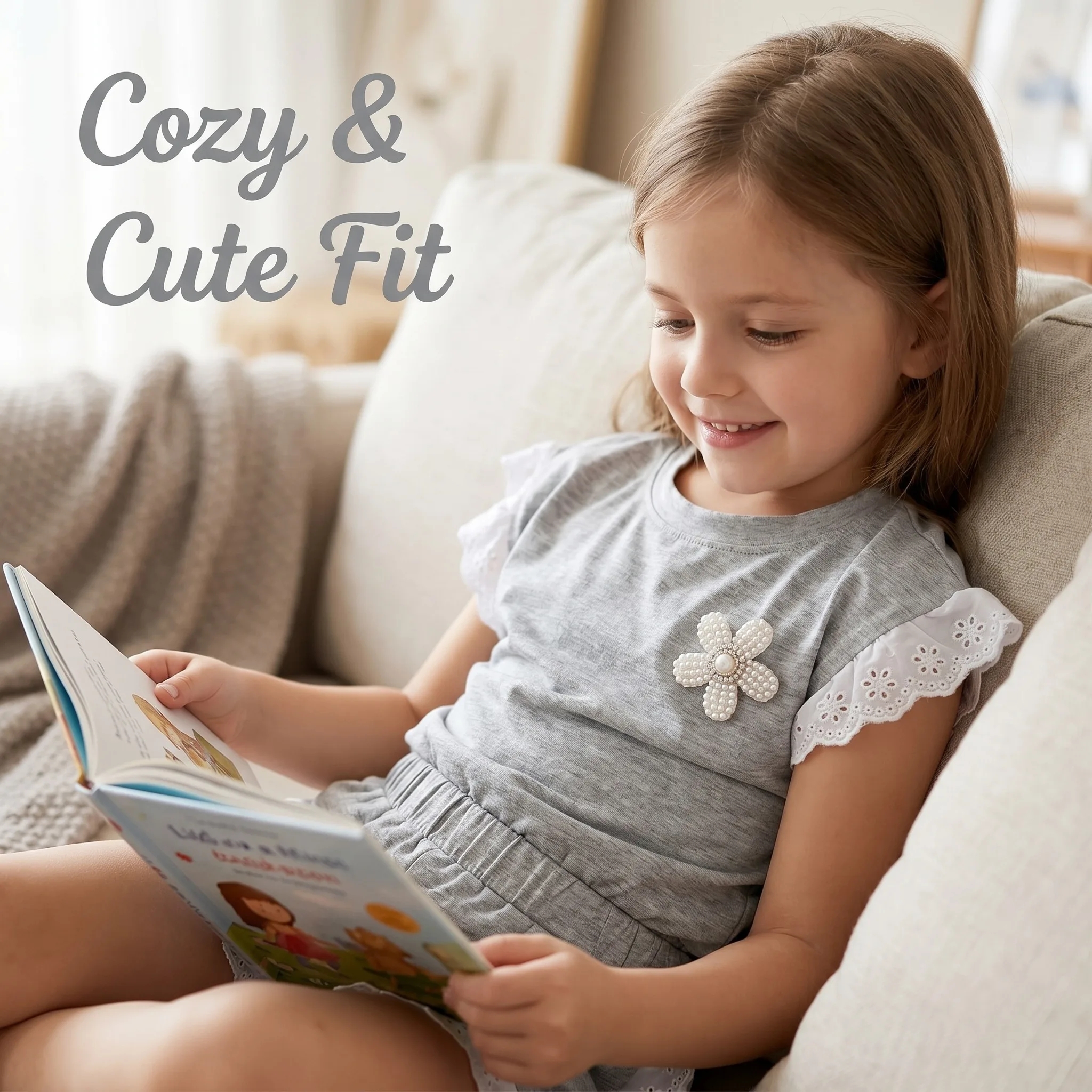 Conjunto de verano infantil con pantalón corto y carita sonriente - imagen 3
