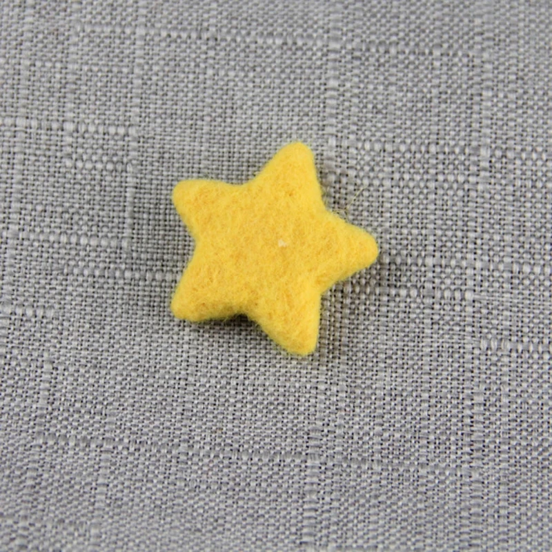 Detalle de las bolas de fieltro star