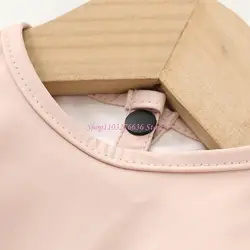 Babero impermeable reutilizable de tela con bolsillo y manga larga