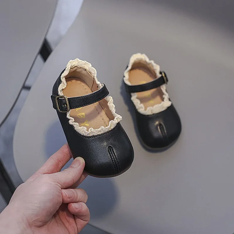 Zapatos de princesa para niña – Fiesta de encaje y cuero suave