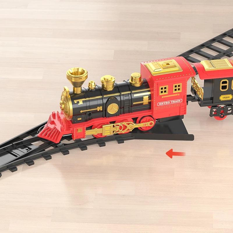 Tren eléctrico con locomotora de vapor en fundición a presión - imagen 4