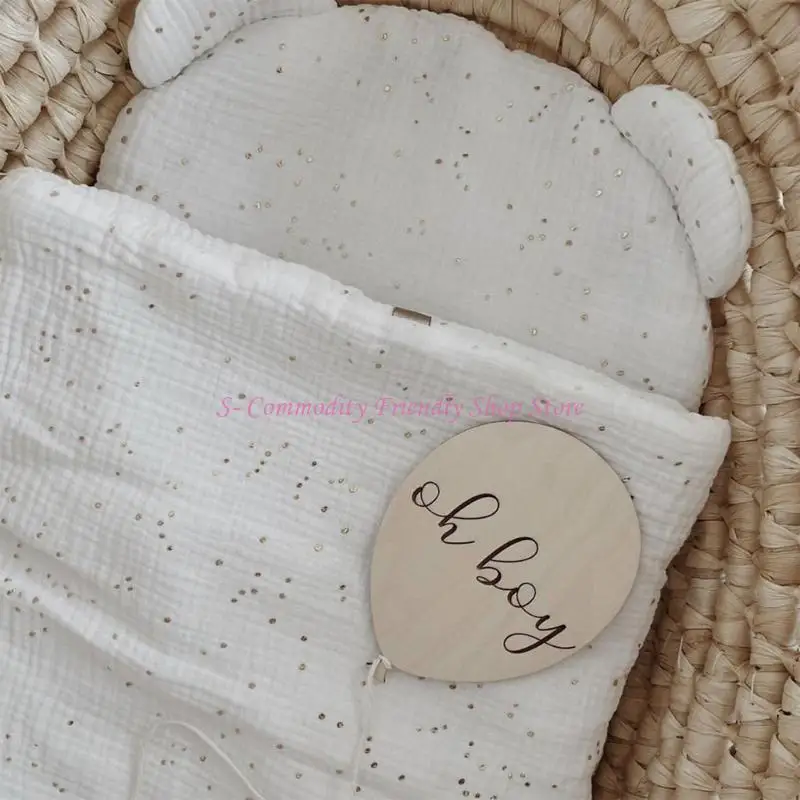 Globos de madera para newborn – Decoración sesión fotográfica - imagen 4