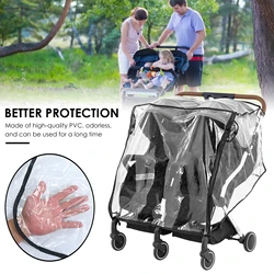 Cubierta impermeable transparente para cochecito contra viento y polvo