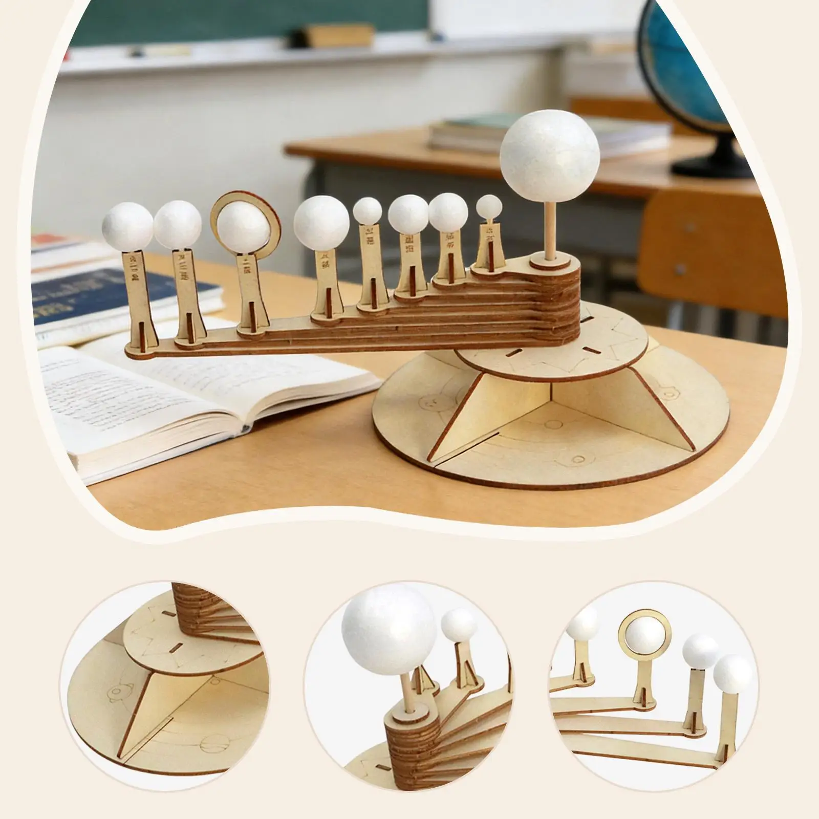 Rompecabezas de madera del Sistema Solar, kit educativo para niños