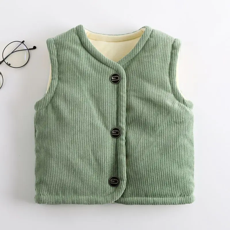 Chaleco de pana doble cara para niños y niñas – cálido y transpirable - imagen 2