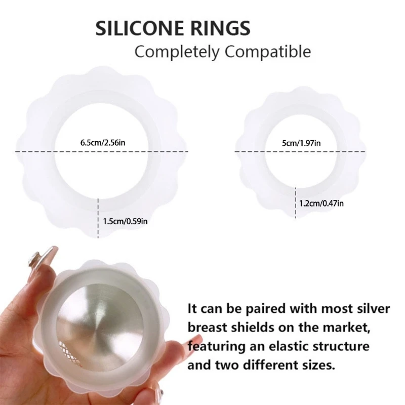 Anillos de silicona para copas de lactancia – Protectores sin BPA - imagen 4