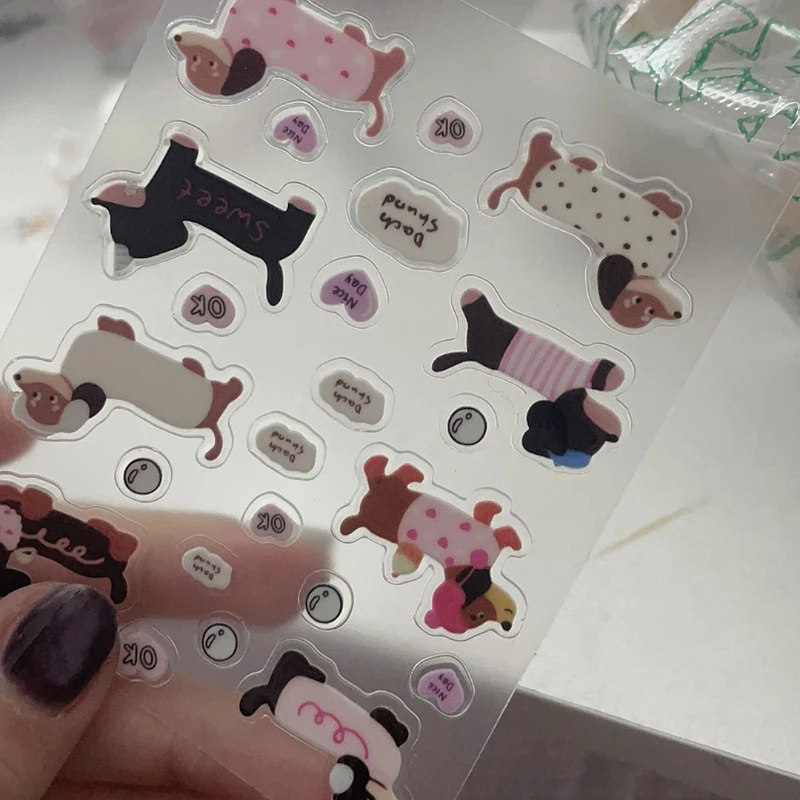 Pegatinas 3D de perros con manchas para agendas y cuadernos - imagen 3