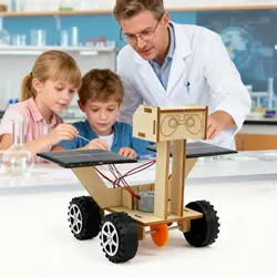 Kit de construcción coches STEM con energía solar para niños