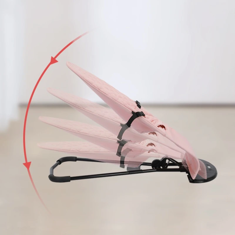 Mecedora plegable para bebé con asiento reclinable y juguetes suaves - imagen 3