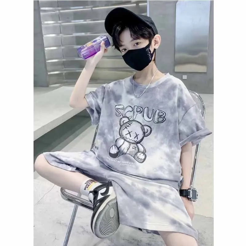 Conjunto deportivo infantil verano – Camiseta manga corta y pants de algodón - imagen 5