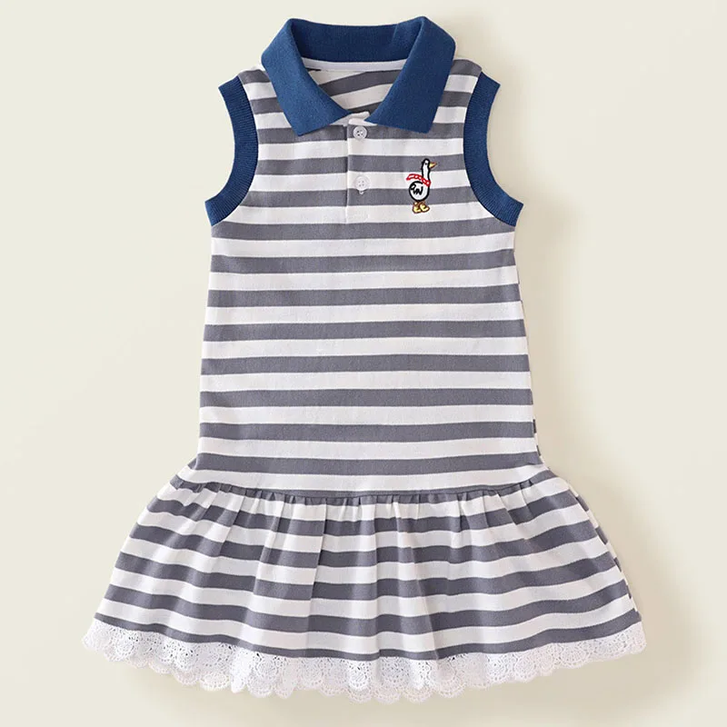 Vestido boutique de encaje sin mangas para bebé niña en verano
