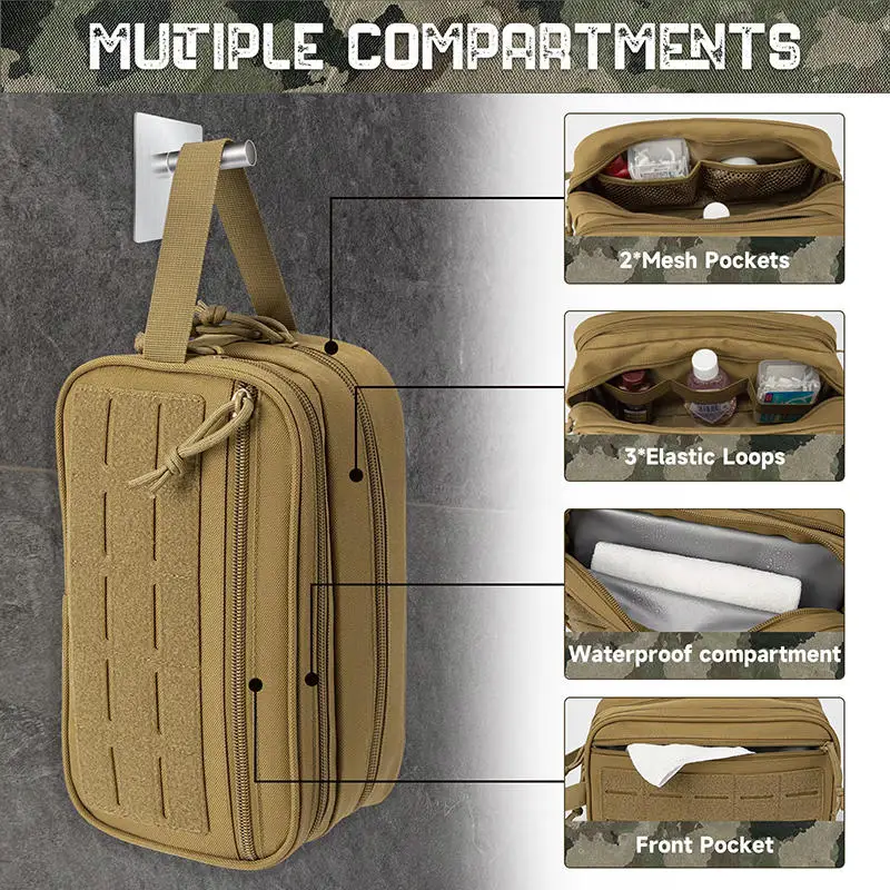 Bolsa de aseo para viaje unisex en exteriores con bolsillos - imagen 2