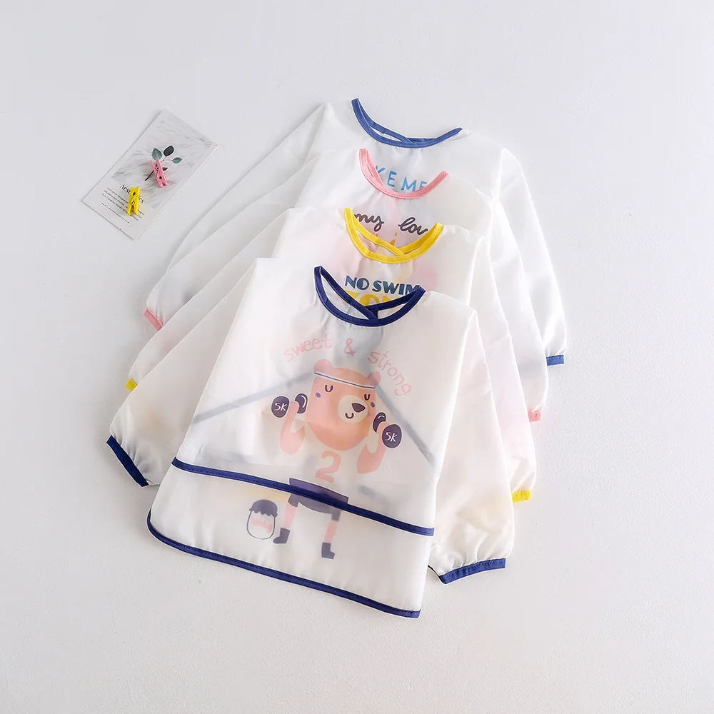 Babero bandana impermeable antisuciedad de bebé – Manga larga - imagen 3